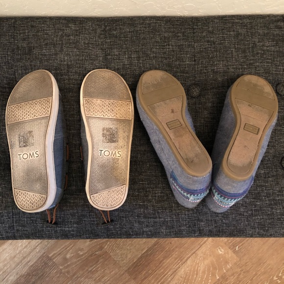 TWO Pairs of TOMS Denim Shoes: Bootie & Slip-On - Picture 4 of 8
